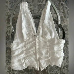 Asos Luxe white corset tank top size 8